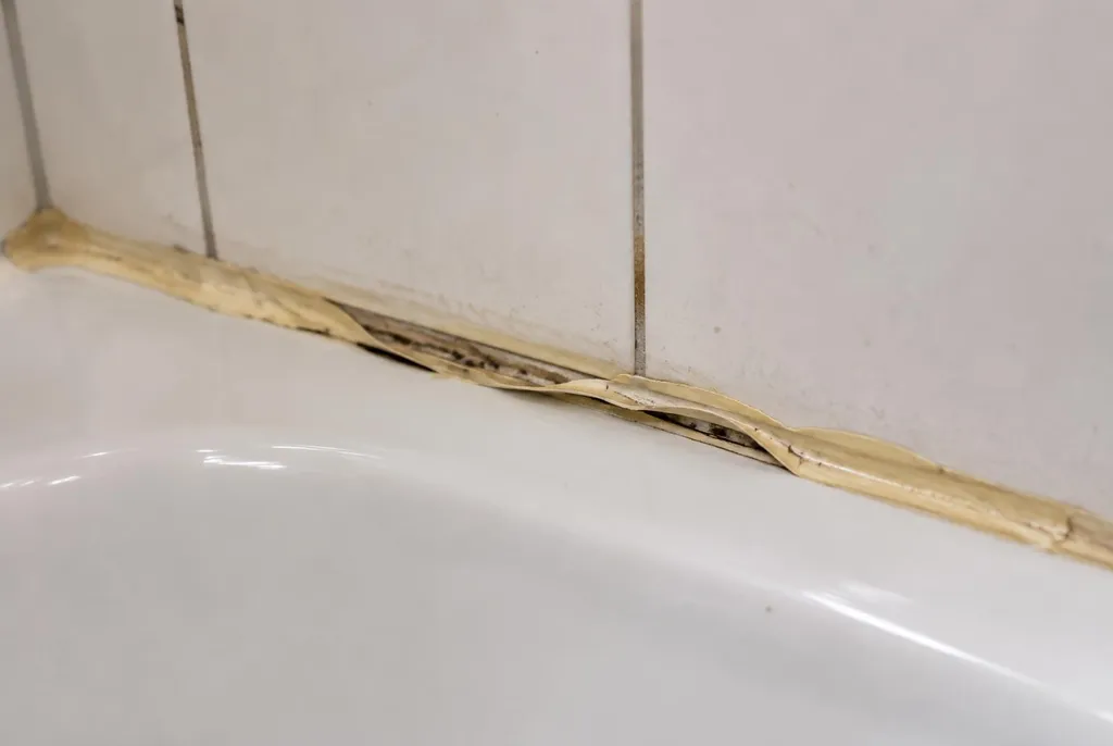 Kitbedrijf Lelystad – loslatende kit naast het bad